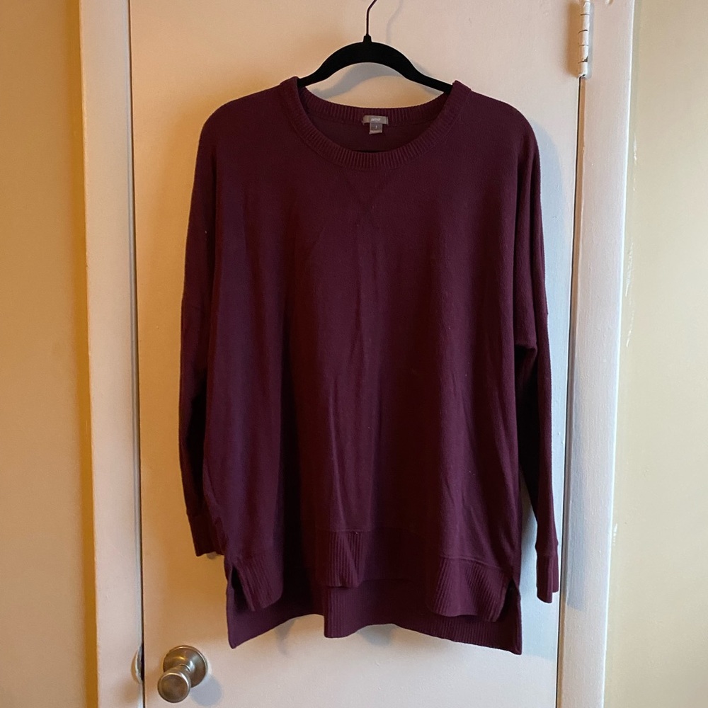 Aerie lightweight purple tunic long sleeve size small